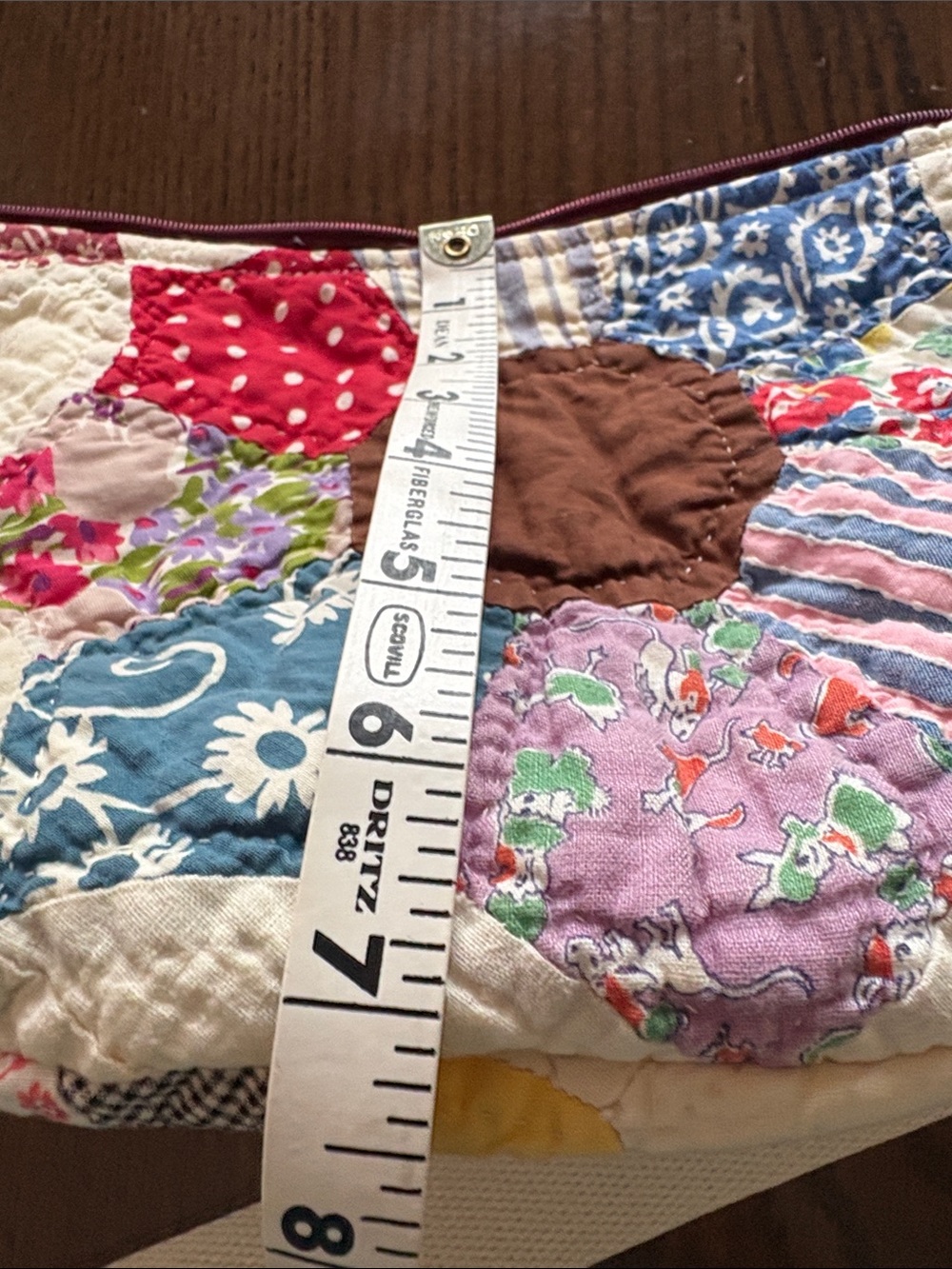 Handmade from Vintage Quilt Patchwork Crossbody/Bumbag cottage core - Picture 14 of 15